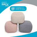 BIRDROCK HOME Square Pouf Ottoman | Cotton Braided Foot Stool with Bean Bag Filling | Boho Foot Rest for Living Room, Bedroom | Compact & Comfortable Seating, Lightweight & Sturdy | Natural