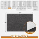Mibao Front Door Mat, Dirt Trapper Welcome Mat for Outdoor Indoor, Non-Slip Waterproof Doormat, Durable Machine Washable Low Profile Entry Rug for Back Door Outside Patio Porch, 36" x 24", Grey by CozyNest Decor