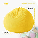 Homguava 3.5FT Bean Bag Chair: Teardrop Bean Bags with Memory Foam Filled, Compact Beanbag Chairs Soft Sofa with Corduroy Cover (Yellow) by TinyTreasures Baby Boutique