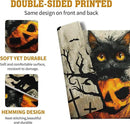 Halloween Black Cat Pumpkin 12x18 Placemats Set of 4 Happy Halloween Bat Branch Linen Table Place Mat Seasonal Fall Washable Heat Resistant Non Slip Table Placemats for Party Kitchen Dining Decor by CozyNest Decor