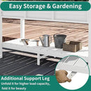YITAHOME Raised Garden Bed, 47x18x31 Inch HIPS Poly-Wood Weather-Resistant Elevated Planter Box with Storage Shelf for Vegetable Flower, White by GreenHaven Gardens