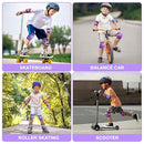 Youth/Kids Knee Pads Elbow Pads Wrist Guards Protective Gear Set for 3-15 Years Child Roller Skates, Skateboard, Cycling, Inline Skating, BMX Bike, Balance Bike, Scooter Riding and Other Outdoor Sports by TinyTreasures Baby Boutique
