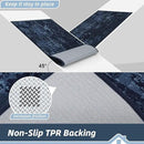 BEQHAUSE Dirt Trapper Door Mat 20"x32" Non-Slip Door Mats Washable Entryway Rugs Stain Resistant Doormat Absorbent Welcome Floor Mat for Front Back Door, Muddy Wet Shoes & Paws,Blue by CozyNest Decor