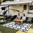 WILDROOTS 5x8 Feet Frame-in-Frame Plastic Outdoor Rug, Stain Resistant Waterproof Reversible Outdoor Patio Rug, Fade Resistant Camping Rug by GreenHaven Gardens