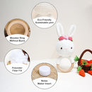 Bunny White Bunny rattles Toy for Young Children, Handmade Woolen Toy with Strict Quality Testing Process, Usable as House Decoration (White Bunny Rattles) by TinyTreasures Baby Boutique