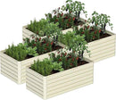 6x3x2 ft Raised Garden Bed, Large Metal Planter Raised Beds, Planters for Outdoor Plants for Vegetables, Flowers, Herbs, Fruits, and Succulents.(4 Pcs, Yellow) by CozyNest Decor