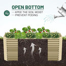 Land Guard 6x3x3ft Rectangular Galvanized Raised Garden Beds, Large-Capacity Metal Planter Box Outdoor, Durable Deep Raised Garden Bed 3ft Tall, Raised Beds for Gardening Vegetables, Cream Yellow by CozyNest Decor