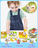 Benresive Wooden Toddler Puzzles, Montessori Toys for 1 2 3 Year Old Boys, Toys for 1 2 3 Year Old Boy Birthday Gifts, 12 Pack Vehicle Toddler Learning Educational Puzzles by TinyTreasures Baby Boutique