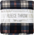 50x60 Throw Blankets, Plaid Fleece Throw Blankets for Bedroom, Couch, Livingroom, Chair, Pets, Outdoors by CozyNest Decor