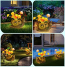 Solar Lights Outdoor Garden Statue,Cute Snails Figurines with Mushroom LED Solar Lights Fairy Garden Accessories,Birthday Gifts for Women Mom Gardening for Patio,Yard Art,Lawn Ornament,Porch,Backyard by GreenHaven Gardens