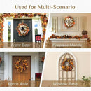 Fall Wreaths for Front Door Decor - Walasis 20 Inch Thanksgiving Wreath with Maple Leaves White Pumpkin Daisy Sunflower Wreath Autumn Harvest Decorations for Table Front Porch by CozyNest Decor