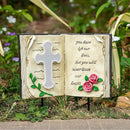 Outdoor Solar Bible Cross Garden Stakes Lights, Waterproof Memorial Grave Decorations Gifts for Cemetery Outdoors Lawn Yard Home Patio Decor by CozyNest Decor