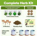 HOME GROWN Indoor Herb Garden Kit w/Glazed Ceramic Pot - Easy-to-Grow Kitchen Window Gardening Starter Set - Unique Housewarming Gift for Women, Mom, Gardeners, Friend, Her, Mother by GreenHaven Gardens