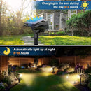 Solar Spot Lights Outdoor Waterproof IP65, 6 Pack Landscape Spotlights with 46 LEDs, 3 Modes Auto On/Off Solar Powered Flood Lights for Outside Pathway, Yard, Garden, Walkway (Warm White) by GreenHaven Gardens