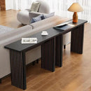 AVZEAR Mid Century Narrow Entryway Console Table, 43.3" Fluted Wood Couch Table Behind Sofa Long and Skinny for Living Room Hallway Entrance Foyer, Black by CozyNest Decor