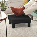 Joveco Small Footstool Ottoman, PU Leather Square Upholstered Footrest with Plastic Legs, Under Desk Foot Stools for Living Room Bedroom Office, Black by CozyNest Decor