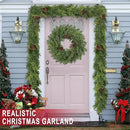 6 Ft Real Touch Christmas Garland Indoor with Pine Cone,Thick and Lush，Soft Bendable Mantle Garland Christmas, Lifelike Cedar Garland, Christmas Garland for Mantle,Indoor Christmas Decorations by CozyNest Decor