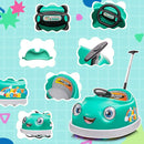 12V Dual Battery Electric Ride on Kids Bumper Car w/Remote Control,360 Degree Spin,Push Rod Rocker Horse Function,3-Speeds Babies & Toddlers Bumping Car Ride on Toy Gift for 1-4 Years Children（Green） by TinyTreasures Baby Boutique