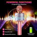 BlueFire 4 in 1 Karaoke Wireless Microphone with LED Lights, Portable Microphone for Kids, Great Gifts Toys for Kids, Girls, Boys and Adults (Pink) by TinyTreasures Baby Boutique