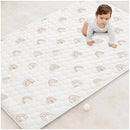 Comfy Cubs Rectangle Kids Play Mat - Medium 48 x 72 inches Soft Quilted Baby Floor Mat with Non-Slip Bottom - Plush Design for Toddlers Playtime and Relaxation - Comfortable and Durable - Rainbow by TinyTreasures Baby Boutique