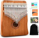 Kalimba Thumb Piano,YUNDIE Portable 21 Keys Mbira Finger Piano with Tune Hammer and Study Instruction,Musical Instruments Gift for Kid Adult Beginners Professional(Brown) by TinyTreasures Baby Boutique