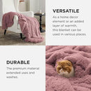 Bedsure GentleSoft Fluffy Dusty Pink Blankets Queen Size for Bed, Thick Sherpa Faux Fur Fleece Fuzzy Plush Winter Warm Soft Queen Blankets, Bedroom Decor Pink Gifts Cozy Gifts for Women Men, 90x90 by CozyNest Decor