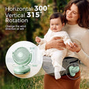 Momcozy Portable Fan with Clip | 4-Speed Mini-Fan for Carrier | Personal Fans Ultra Lighter 0.26lb | Gaps ≤4.5mm | Handheld Cooling | Rechargeable Rotate for Diaper Backpack/Stroller/Carrier/Chair by TinyTreasures Baby Boutique