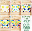 Creative Roots Mosaic Butterfly Stepping Stone Kit, Includes 7-Inch Ceramic Stepping Stone & 6 Vibrant Paints, Paint Your Own Stepping Stone, DIY Stepping Stone for Kids Ages 8+ White by TinyTreasures Baby Boutique