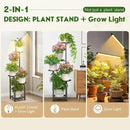 TOSKING 48" Tall Plant Stand with Grow Lights - 5-Tier Corner Plant Shelf with LED Full Spectrum Lights with Dimmer & Timer, Multi-Functional Corner Plant Stand for Home, Office, Balcony (Grow Light 5 Tier-Black) by GreenHaven Gardens