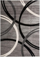 Rugshop Modern Wavy Circles Design Area Rug 3'3" x 5' Gray by TinyTreasures Baby Boutique