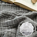 EMME Cotton Blanket Muslin Throw Blanket for Couch Breathable Gauze Blanket All Season Soft and Lightweight Muslin Blankets for Adults (Grey, 50"x70") by CozyNest Decor