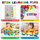 54 PCS Magnetic Blocks, Magnetic Building Blocks for Toddlers 3+, Montessori Toys, Magnet Cubes, Preschool STEM Educational Sensory Magnet Toys for Kids Ages 3-5 Year Old Boys and Girls by TinyTreasures Baby Boutique