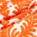 HWY 50 Orange Fall Decorative Throw Pillow Covers 18x18 Inch (1 Piece), Embroidered Cotton Farmhouse Cushion Cover Pillow Case for Sofa Couch Living Room Bed Bedroon, Floral Branches by CozyNest Decor