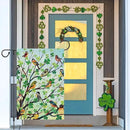 Louise Maelys St Patricks Day Garden Flag Shamrock Bird Tree Welcome Double Sided 12x18 Inch Small Burlap Spring Holiday Yard Outdoor Outside Home Decor by GreenHaven Gardens