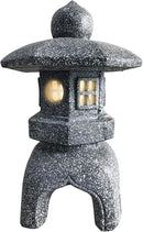 Pagoda Garden Statue Outdoor Figurine Lights Solar Powered LED Garden Decor Pagoda Light Asian Lantern Outdoor Decorations Home Tranquil Resin Waterproof Decor Lawn Yard by GreenHaven Gardens