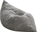 Hobestluk 3 in 1 Bean Bag Chair Giant Bean Bag Chairs for Adults with Chevron Plush Fur Cover Convertible Bean Bag Floor Cushion with Machine Washable Cover for Living Room (Chevron Plush Grey) by CozyNest Decor