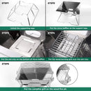 Odoland Folding Campfire Grill, 304 Stainless Steel Grate Barbeque Grill, Portable Camping Grill with Legs for Picnics, Backpacking, Outdoor with Carrying Bag and Kitchen Tongs by GreenHaven Gardens