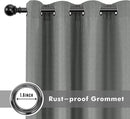 HolidayIdeas 4 Panels Outdoor Curtains for Patio Waterproof Linen Curtains 95 Inch Length-Outside Curtains Heavy Duty, Privacy, Weighted for Pergola, Porch, Gazebo-54 Wide x 95" Long Light Grey by CozyNest Decor