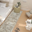 Runner Rug 2'6''x8' Kitchen Runner Rug: Modern Abstract Washable Area Rug with Non-Slip Backing, Thin Long Carpet Runner for Hallway, Bedroom, Laundry Room-Brown by TinyTreasures Baby Boutique