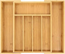 VaeFae Bamboo Drawer Organizer, Expandable Silverware Drawer Organizer, Cutlery Tray with Dividers for Kitchen Utensils, Medium by CozyNest Decor