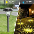 8 Pack 3 Mode Solar Pathway Lights for Outdoor Color Changing/Warm White/Bright White Waterproof Garden Stainless Steel Landscape Path Lighting Walkway Yard Lights Glass LED RGB Black by GreenHaven Gardens