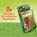 BioSwiss Bandages, Animal Prints Self Adhesive Bandage, Leopard, Zebra, Giraffe, and Tiger Print Designs, Latex Free Sterile Wound Care, Standard Shape for Kids and Adults, 24 Count by TinyTreasures Baby Boutique