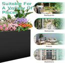 Metal Rectangular Planter Box, Large Planter Boxes Outdoor, 37''L x 13''W x 26''H Heavy Duty Plant Box with Removable Insert Shelf, 3 Tier Adjustable Height Tall Garden Planter for Plants, Flowers by CozyNest Decor
