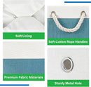Bidtakay Large Storage Baskets for Shelves 3 Pack 16x11.8x11.8 Inch Storage Bins for Organizing Fabric Storage Cubes for Closet Clothes Basket Laundry-White&Teal by TinyTreasures Baby Boutique