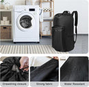 Polecasa Heavy Duty Backpack Laundry Bag, 29 x 13.5 Inches Hamper bag with Padded Shoulder Straps,130gsm Durable Fabric and 4 Pockets, Large Drawstring Bag for Dorm, College, Travel, Black by TinyTreasures Baby Boutique