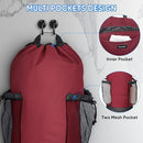 BALEINE 120L Laundry Bag Backpack, 900D Oxford Fabric Large Travel Laundry Bags with Shoulder Straps and 2 Mesh Pockets for College Dorm, Apartment, Laundromat (Red, 120L) by TinyTreasures Baby Boutique
