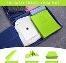 Folding Yoga Travel Pilates Mat Foldable Easy to Carry to Class Beach Park Tear resistant Travel Picnics 4mm Thick 9 Colors by TinyTreasures Baby Boutique
