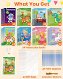 D-FantiX 24 Pack Paint with Water Coloring Books for Kids Ages 4-8-12, Birthday Party Favors Bulk Gifts Goodie Bag Stuffers, Arts and Crafts Classroom Prizes Rewards, Back to School Gifts for Students by TinyTreasures Baby Boutique