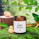 Auelife Scented Candle for Home | Sage Citrus Candle | Aromatherapy Candles - Soy Candles for Home Scented, Gifts for Women Men, Citrus Fragrance -7oz, Single Wick Made with Soy Wax by CozyNest Decor