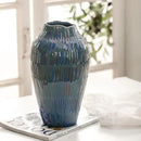 Blue Ceramic Vase for Home Decor,11.6 Inch Flower Vase，Decorative Vases for Pampas Grass，Modern Art Texture Vases for Home Entryway Living Room Dining Table Farmhouse Office Decor-Blue by GreenHaven Gardens